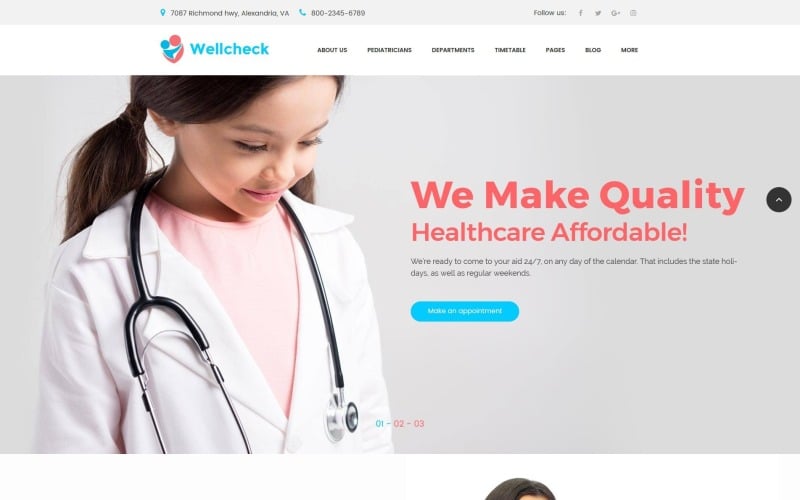 Wellcheck - Pediatric Clinic WordPress Theme Wellcheck - Pediatric Clinic WordPress Theme