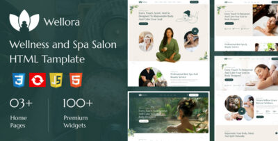 Wellora - Wellness & Spa Salon HTML Template