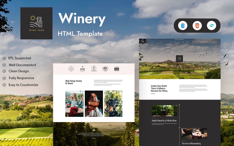WineYard - Wine And Winery | Tailwind CSS Template WineYard - Wine And Winery | Tailwind CSS Template