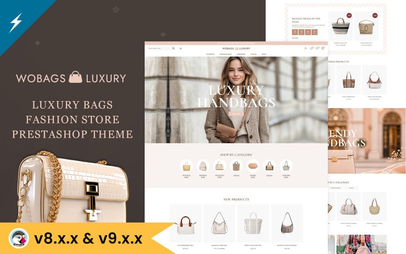 Wobags Luxury – Bags & Fashion Store PrestaShop Theme Wobags Luxury – Bags & Fashion Store PrestaShop Theme