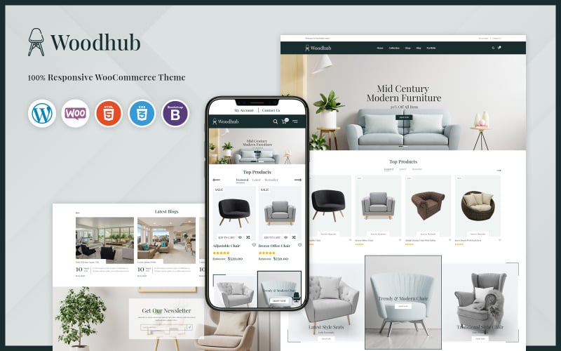 Woodhub - Furniture WooCommerce Template Woodhub - Furniture WooCommerce Template