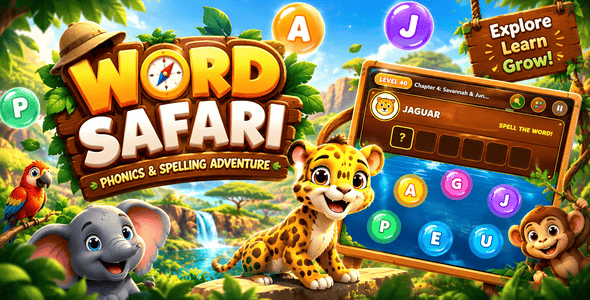 Word Safari | HTML5 Phonics Bubble Spelling Game Word Safari | HTML5 Phonics Bubble Spelling Game