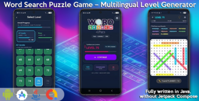 Word Search Puzzle Game – Android app+ Multilingual Level Generator