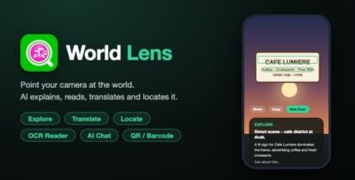 WorldLens | AI Camera Scanner App With Translation, OCR, Chat and Subscriptions - SwiftUI