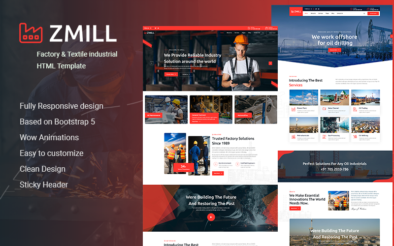 Zmill - Factory & Textile industrial HTML Template Zmill - Factory & Textile industrial HTML Template