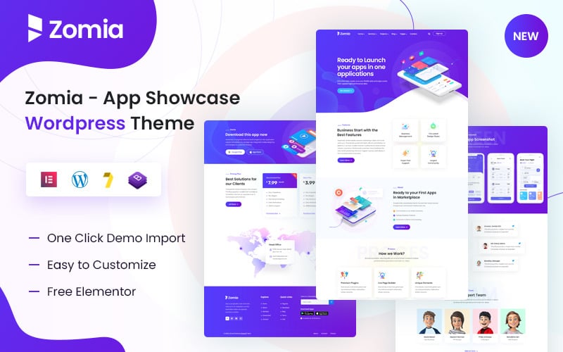 Zomia - App Showcase Elementor WordPress Theme Zomia - App Showcase Elementor WordPress Theme