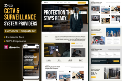 Zyco - CCTV & Security System Elementor Template Kit