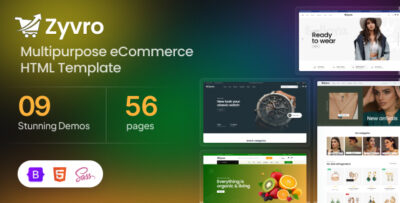 Zyvro – Multipurpose eCommerce HTML Template