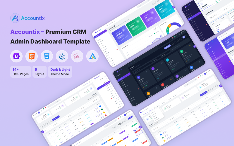 Accountix – Premium CRM Admin Dashboard Template Accountix – Premium CRM Admin Dashboard Template