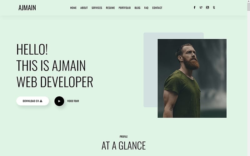 Ajmain - Personal Portfolio React Template Ajmain - Personal Portfolio React Template