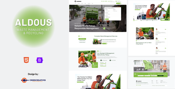 Aldous - Waste Pickup & Management HTML Bootstrap Template Aldous - Waste Pickup & Management HTML Bootstrap Template