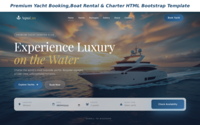 AquaLux – Premium Yacht Booking, Boat Rental & Charter HTML Template