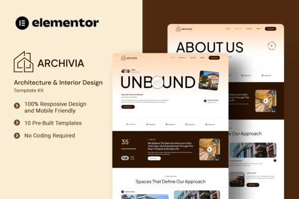 Archivia - Architecture & Interior Design Elementor Template Kit Archivia - Architecture & Interior Design Elementor Template Kit