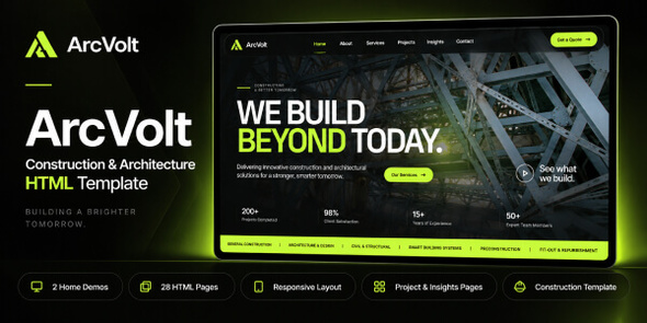 ArcVolt – Construction, Architecture & Engineering HTML Template ArcVolt – Construction, Architecture & Engineering HTML Template