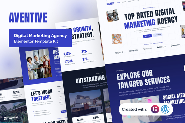 Aventive - Digital Marketing Agency Elementor Template Kit Aventive - Digital Marketing Agency Elementor Template Kit