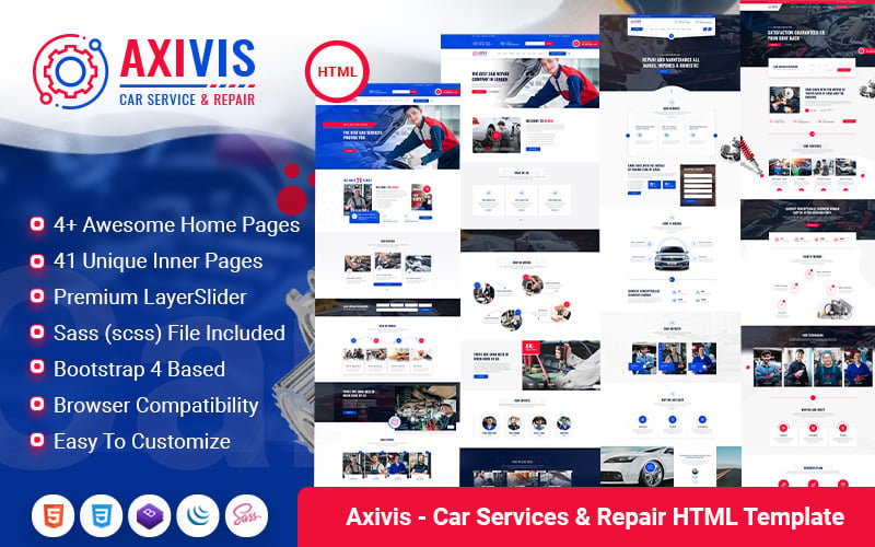 Axivis - Car Wheel Tire Repair Service HTML Template Axivis - Car Wheel Tire Repair Service HTML Template