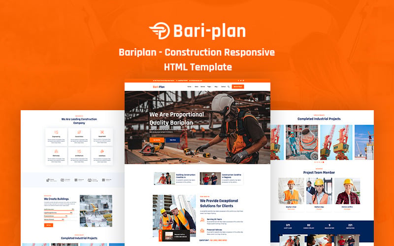 Bariplan – Construction Website Template Bariplan – Construction Website Template