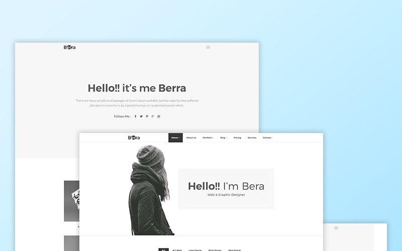 Berra - Minimal Portfolio Website Template Berra - Minimal Portfolio Website Template