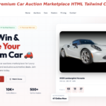 BidDrive – Premium Car Auction Marketplace HTML Tailwind CSS Template