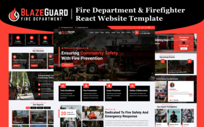 BlazeGuard - Fire Department & Firefighter React Website Template
