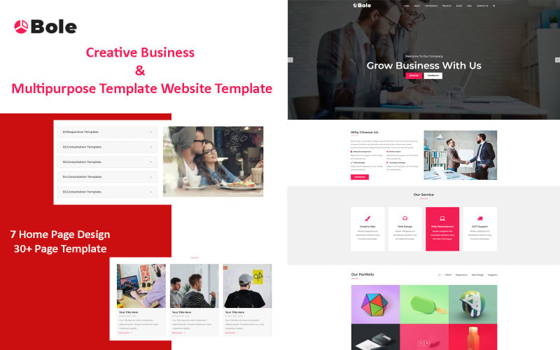 Bole - Creative Business & Multipurpose Template Website Template Bole - Creative Business & Multipurpose Template Website Template