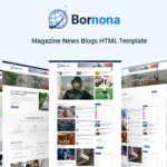 Bornona-Magazine News Blogs HTML Template