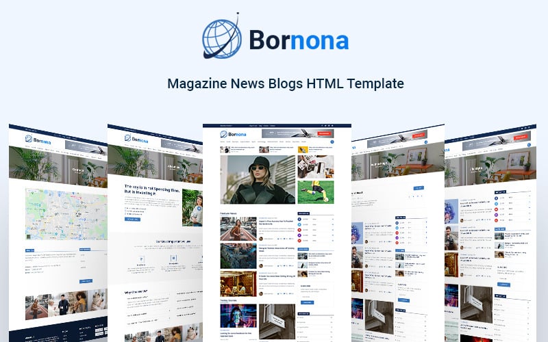 Bornona-Magazine News Blogs HTML Template Bornona-Magazine News Blogs HTML Template
