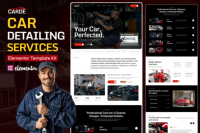 Carde - Car Detailing & Automotive Care Elementor Template Kit