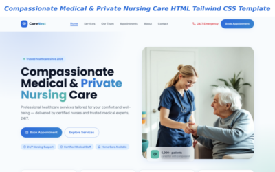 CareNest - Compassionate Medical & Private Nursing Care HTML Tailwind CSS Template
