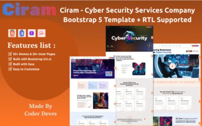 Ciram - Cyber Security Services Company Bootstrap 5 Template + RTL Supported