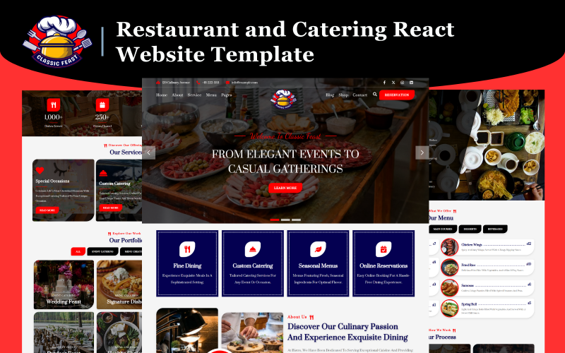 ClassicFeast – Restaurant and Catering React Website Template ClassicFeast – Restaurant and Catering React Website Template