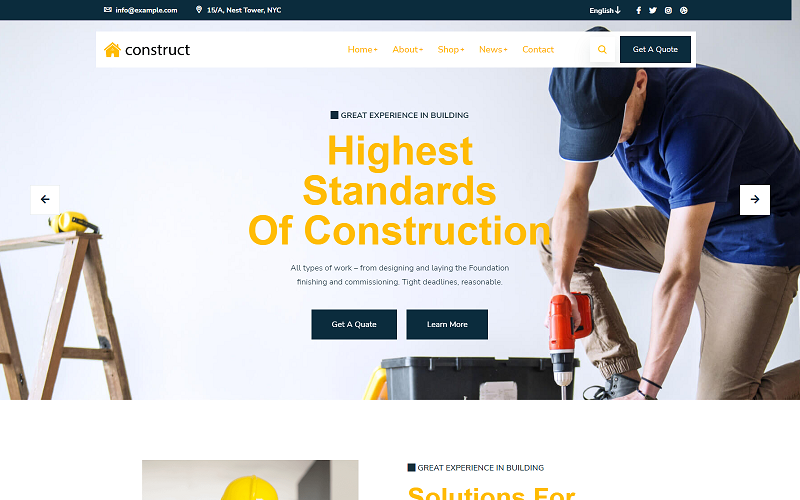 Construct Construction HTML Template Construct Construction HTML Template