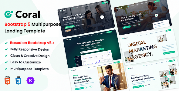 Coral - Bootstrap 5 Multipurpose Landing Template Coral - Bootstrap 5 Multipurpose Landing Template