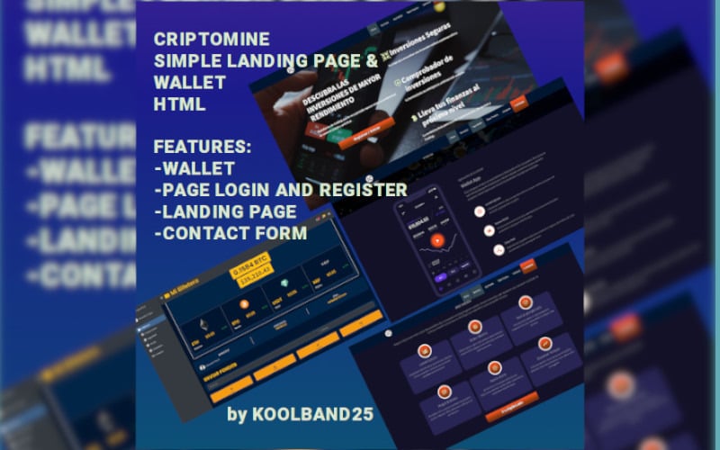 CriptoMine Wallet Website Template CriptoMine Wallet Website Template