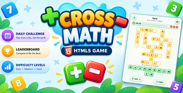 Cross Math | Crossword Math Puzzle HTML5 Game Cross Math | Crossword Math Puzzle HTML5 Game