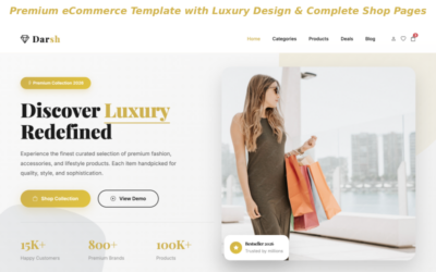 Darsh - Premium eCommerce Template with Luxury Design & Complete Shop Pages