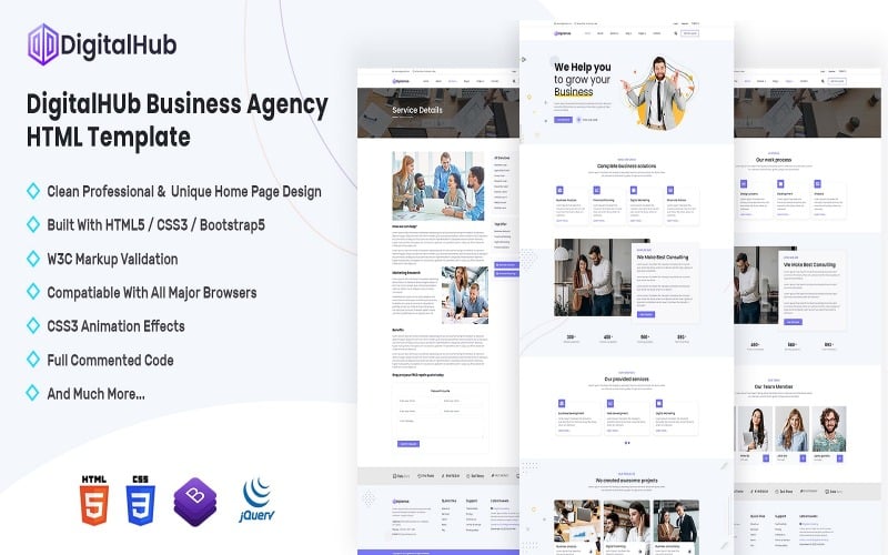 DigitalHub - Business Agency HTML Template DigitalHub - Business Agency HTML Template