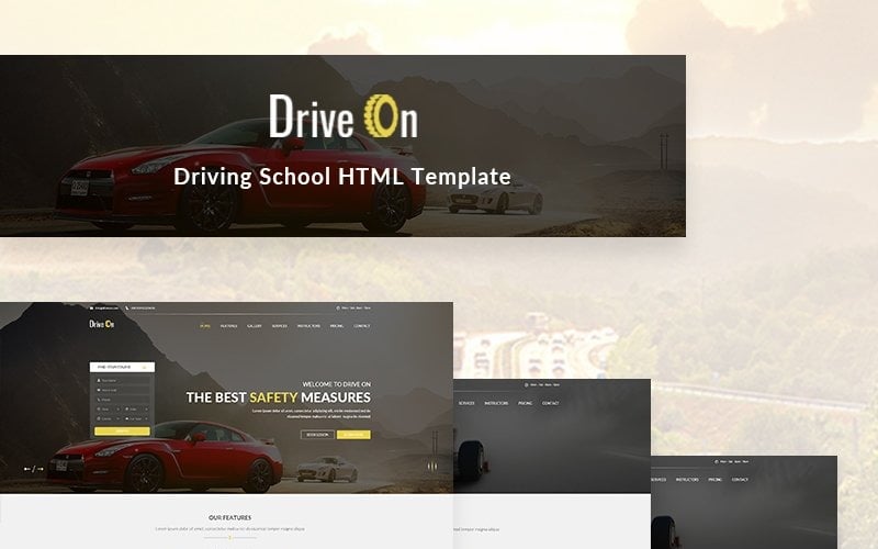 DriveOn – Driving School Website Template DriveOn – Driving School Website Template