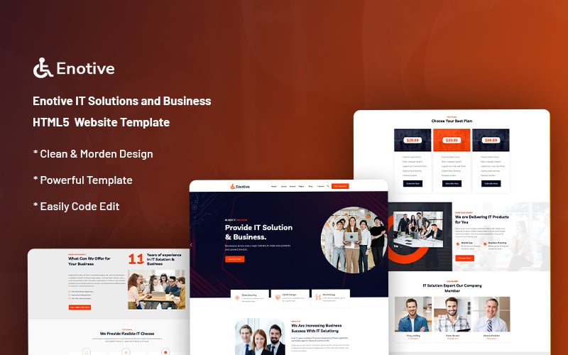 Enotive – IT Solutions & Business Website Template Enotive – IT Solutions & Business Website Template