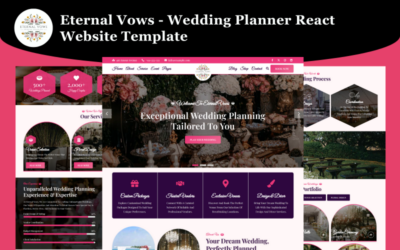 Eternal Vows - Wedding Planner React Website Template