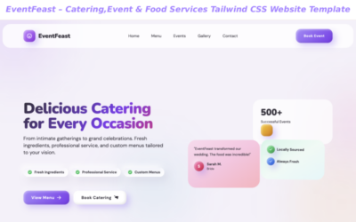 EventFeast – Catering,Event & Food Services Tailwind CSS Website Template