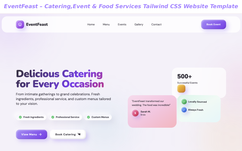 EventFeast – Catering,Event & Food Services Tailwind CSS Website Template EventFeast – Catering,Event & Food Services Tailwind CSS Website Template