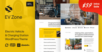 EVZone – Electric Vehicle & EV Charging Station WordPress Theme