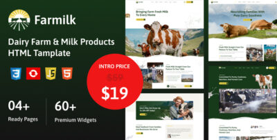 Farmilk - Dairy Farm & Milk HTML Template