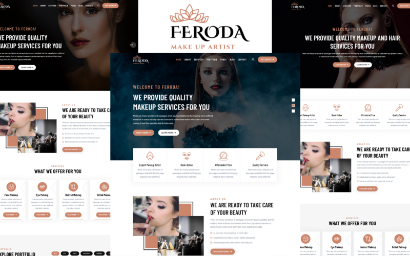 Feroda - Makeup Artist HTML5 Template Feroda - Makeup Artist HTML5 Template
