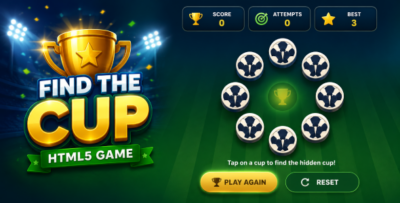 Find the Cup | World Cup Shell Game | HTML5 Game