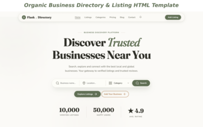 FlaskDirectory - Organic Business Directory & Listing HTML Template