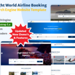 FlightWorld - Airline Booking Search Engine Website Template