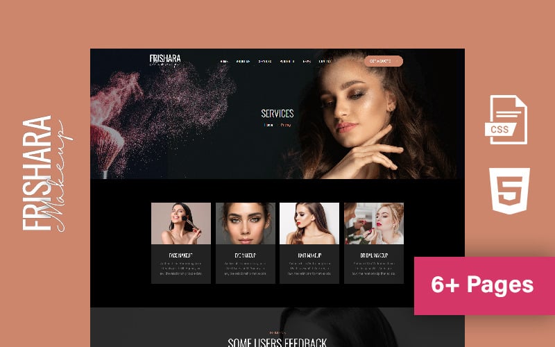 Frishara - Makeup Artist Website Template Frishara - Makeup Artist Website Template