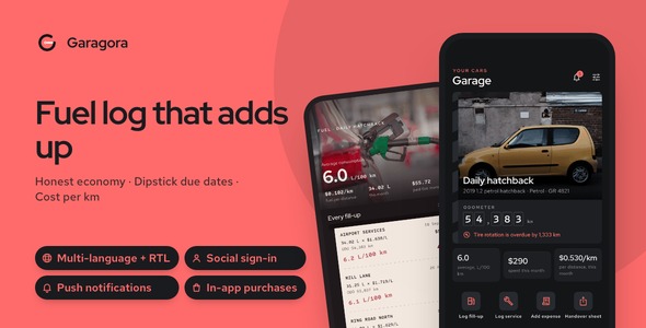Garagora | Flutter Car Maintenance and Fuel Log App with Laravel Cloud Backup Garagora | Flutter Car Maintenance and Fuel Log App with Laravel Cloud Backup